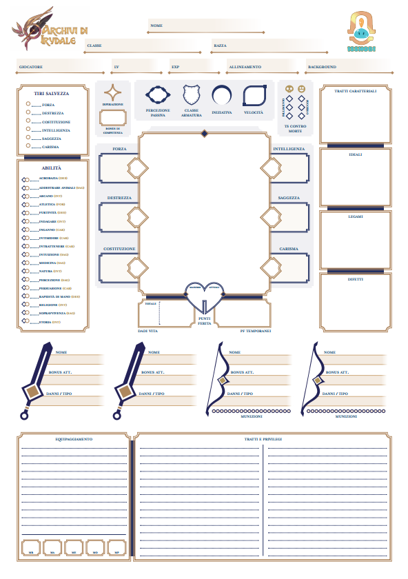 Custom 5e Character sheet